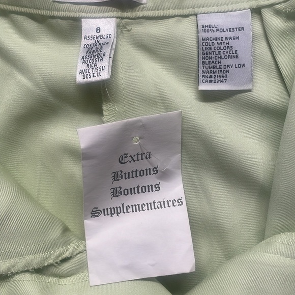 Vintage 90s Talbots Bermuda shorts high waisted elastic waist green women size 8 - Picture 8 of 11